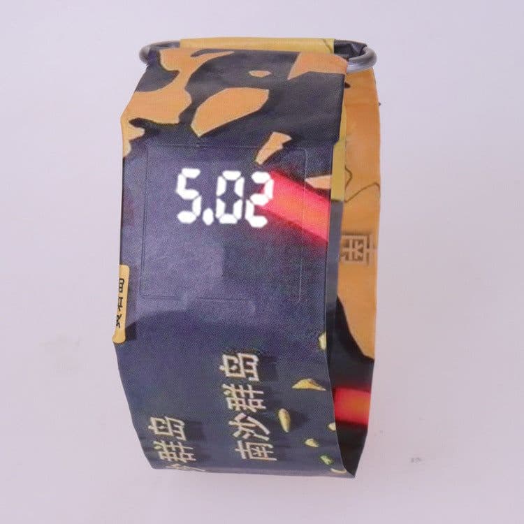 image-New style paper watch LED white light creative men and women cajiso black technology vibrato 36 colors optional spot wholesale