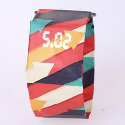 image-New style paper watch LED white light creative men and women cajiso black technology vibrato 36 colors optional spot wholesale