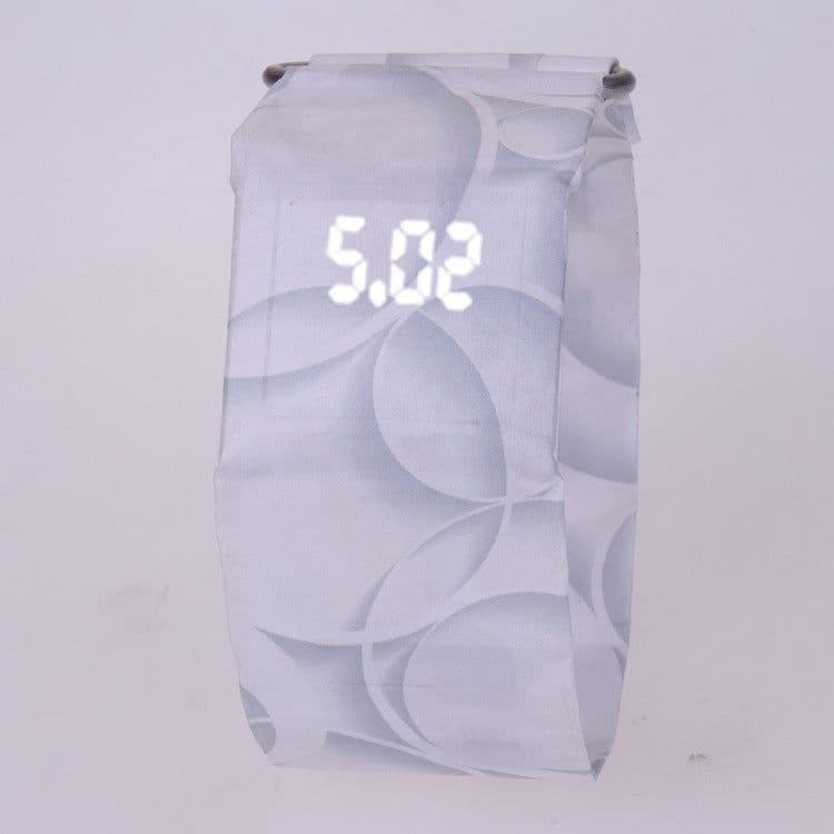image-New style paper watch LED white light creative men and women cajiso black technology vibrato 36 colors optional spot wholesale