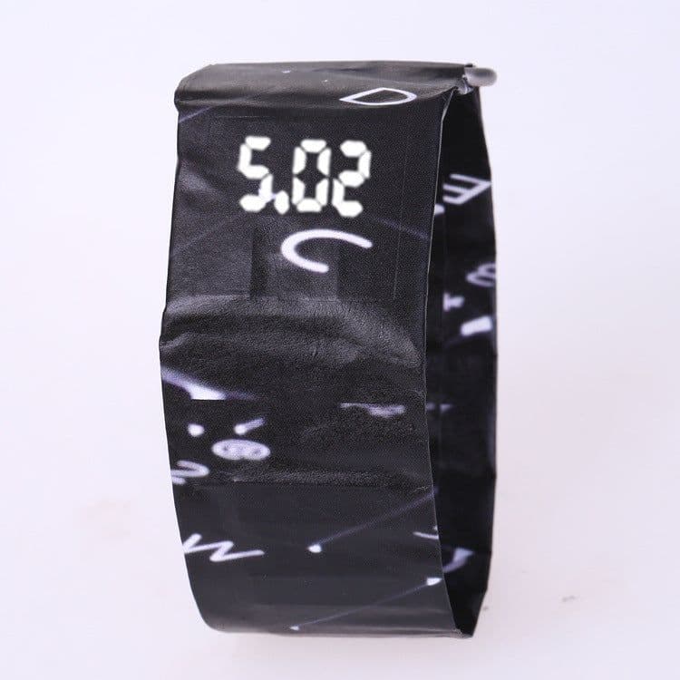 image-New style paper watch LED white light creative men and women cajiso black technology vibrato 36 colors optional spot wholesale