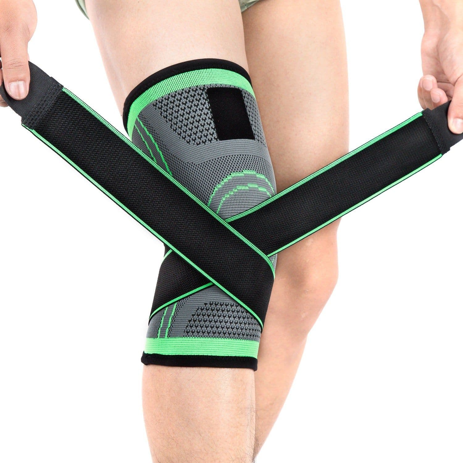 image-Outdoor men's and women's sports knee pads basketball knitted cycling bandage pressurized mountaineering fitness running protective gear wholesale