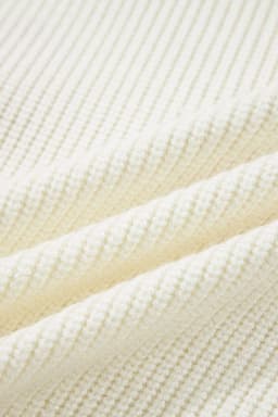 image-Pumpkin Embroidered Ribbed Sweater - Beige