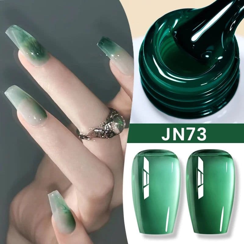 image-BORN PRETTY Milky White Jelly Nude Gel Nail Polish 10ml White Translucent Soak Off Gel Vernis Semi Permanent Need UV Light Cure