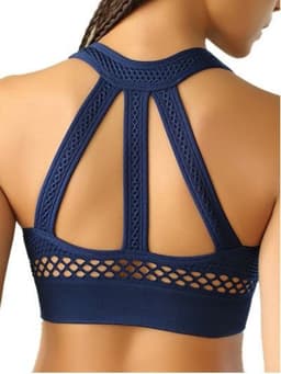 image-Hollow beauty back sports bra stretch training sports bra female quick-drying fitness bra yoga bra