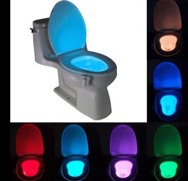 image-8 color new toilet induction lamp hanging human toilet induction toilet light Creative hot LED night light