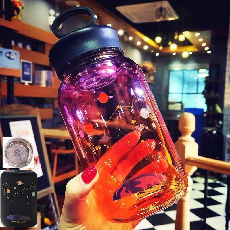 image-Starry sky water cup gradient color cup girl student mouth cup