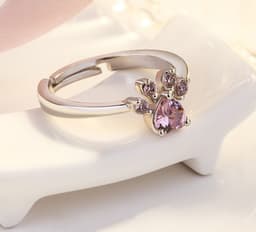 image-New Cat Bear Dog Paw Ring for Women Jewelry Sets