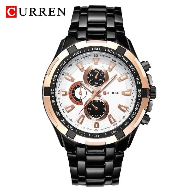 image-CURREN 8023 Quartz Watch Men Waterproof Sport Military Watches Mens Business Stainless Steel Wristwatch Male Clock reloj hombre