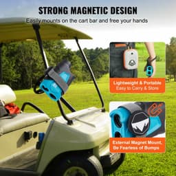 image-VEVOR Golf Rangefinder, 900 Yards Laser Golfing Hunting Range Finder, 6X Magnification Distance Measuring, Golfing Accessory with External Magnet Mount, High-Precision Flag Lock, Slope, and Batteries
