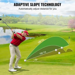 image-VEVOR Golf Rangefinder, 900 Yards Laser Golfing Hunting Range Finder, 6X Magnification Distance Measuring, Golfing Accessory with External Magnet Mount, High-Precision Flag Lock, Slope, and Batteries