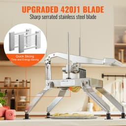 image-VEVOR Commercial Vegetable Slicer - 3/8" & 3/16" Stainless Steel