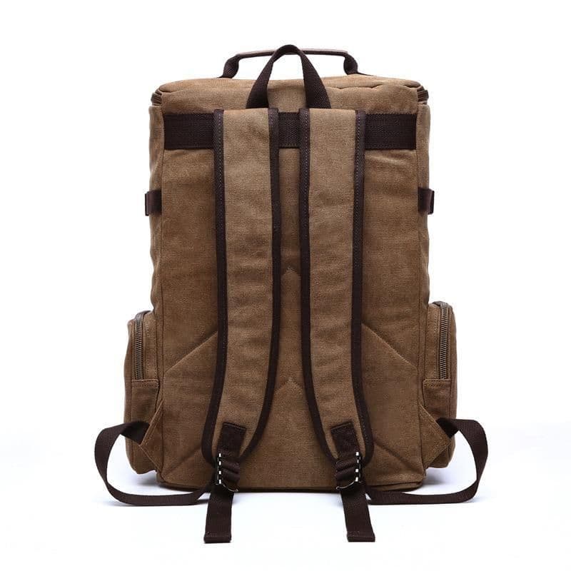 image-Large Canvas Shoulder Casual Backpack For Unisex