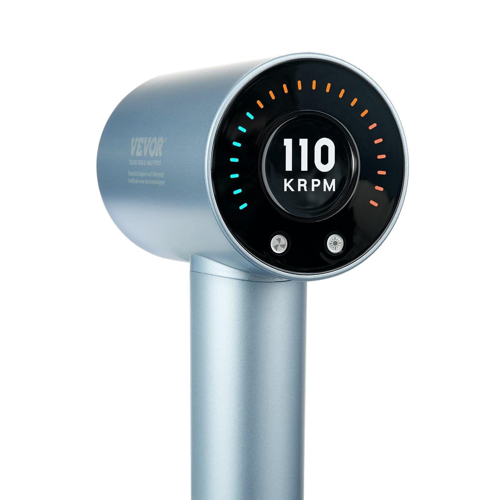 image-VEVOR High-Speed Hair Dryer with 105,000RPM Brushless Motor, 200 Million Negative Ions Hair Blow Dryer, 4 Temps & 3 Speeds, LCD Display Thermo-Control Hairdryer with Diffuser & Nozzle for Home Travel