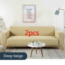 image-Waterproof Polar Fleece Solid Color Bomb Cover Sofa Slipcover Corner Case For Living Room 1 2 3 4 Seat