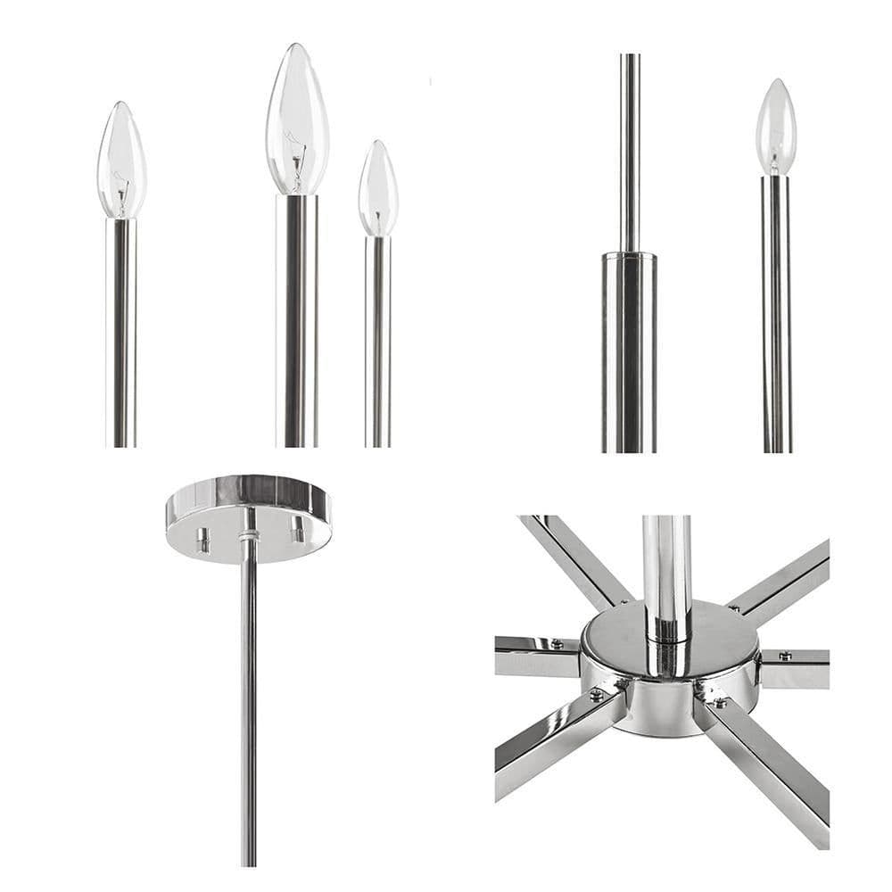 image-6-Light Contemporary Candelabra Styled Chandelier