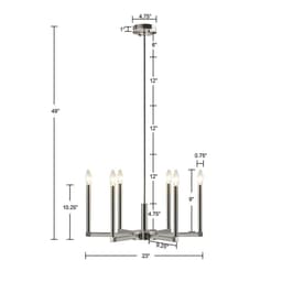 image-6-Light Contemporary Candelabra Styled Chandelier