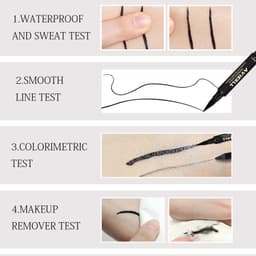 image-Wish cross-border makeup double head seal eyeliner pen triangle seal eyeliner 2 and 1 waterproof eyeliner pen new style