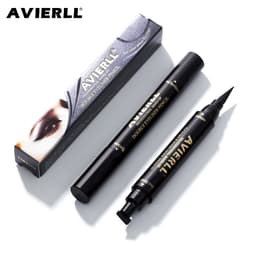 image-Wish cross-border makeup double head seal eyeliner pen triangle seal eyeliner 2 and 1 waterproof eyeliner pen new style