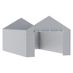image-VEVOR Carport Replacement Canopy Cover Side Wall 12 x 20 ft, Garage Tent Shelter Tarp Heavy-Duty Waterproof & UV Protected, Easy Installation with Ball Bungees,Grey (Top and Frame Not Included)