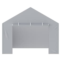 image-VEVOR Carport Replacement Canopy Cover Side Wall 12 x 20 ft, Garage Tent Shelter Tarp Heavy-Duty Waterproof & UV Protected, Easy Installation with Ball Bungees,Grey (Top and Frame Not Included)