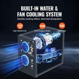 image-VEVOR PCP Air Compressor, 4500PSI/30Mpa Portable PCP Airgun Compressor - Built-in Water and Fan Cooling System, Auto-Stop | DC12V/AC120V Paintball Tank Compressor for Air Rifle, Scuba Diving Bottle