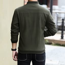 image-Cross-border special supply for spring men's jackets, loose large size casual jackets, men's stand-up collar baseball uniforms, factory direct sales