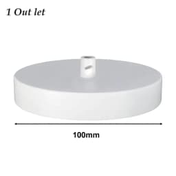 image-LEDSone industrial vintage 1 Outlet Metal Ceiling Rose 120x25mm~2765