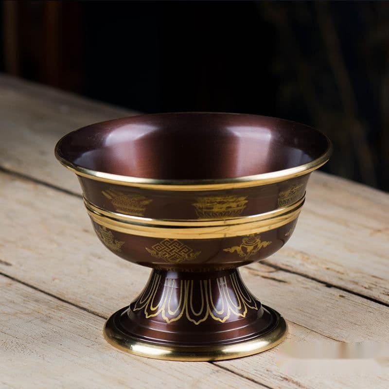 image-India Copper God of Wealth Water Supply Cup for Buddha Cup