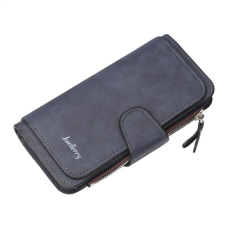 image-Cross-border hot sale long buckle ladies wallet coin purse multi-color card slot mobile phone bag clutch bag card bag wallet