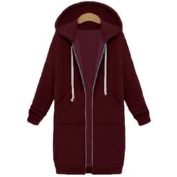 image-Hooded long-sleeved winter sweater women's jacket in a long thick shirt