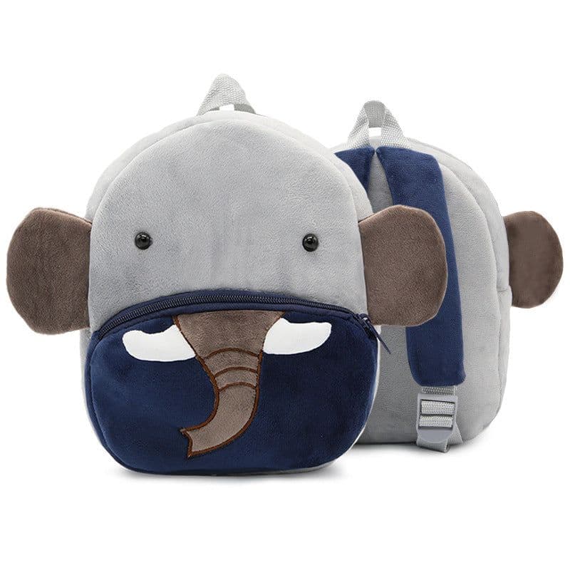 image-Zoo series cute children's school bag shoulder bag plush backpack kindergarten early education park bag manufacturer