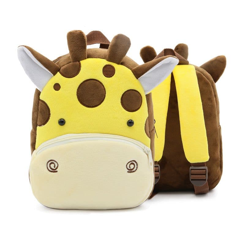 image-Zoo series cute children's school bag shoulder bag plush backpack kindergarten early education park bag manufacturer
