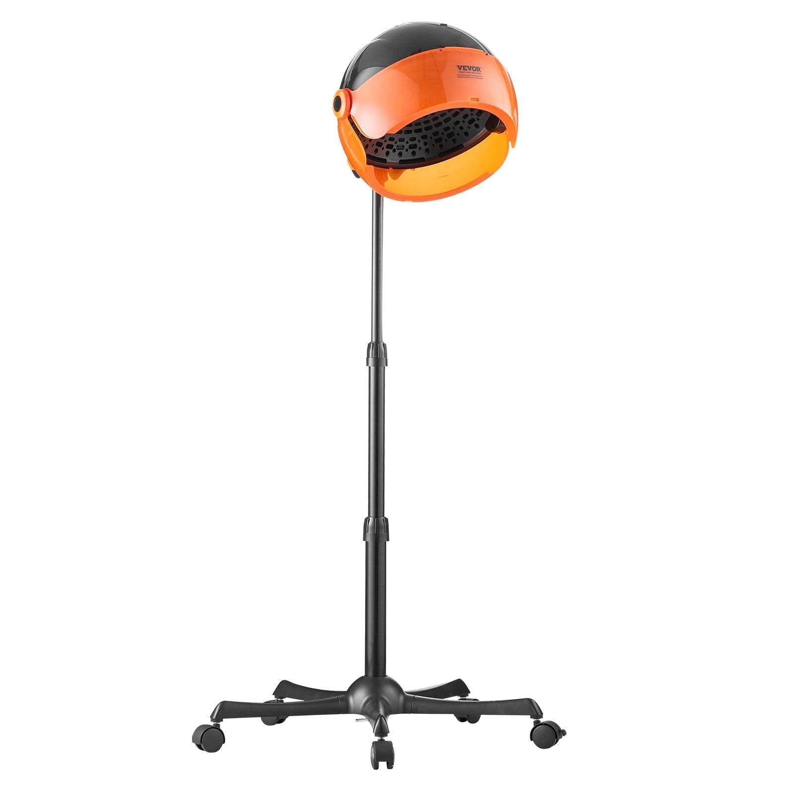 image-VEVOR Ionic Hooded Dryer, 1875W Professional Bonnet Hair Dryer, Sit Under Hair Dryer with Timer, 3 Temp Settings & Wind Speed, Floor Standing Rolling Base with Wheels for Beauty Salon Home Spa