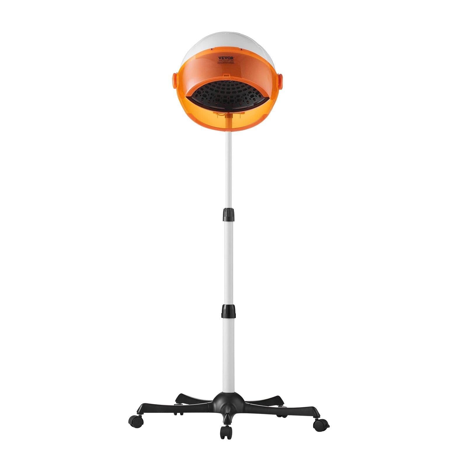 image-VEVOR Professional Hooded Dryer, 1875W High-Power Bonnet Hair Dryer, Sit Under Hair Dryer with Timer, 3 Temp Settings & Wind Speed, Floor Standing Rolling Base with Wheels for Beauty Salon Home Spa