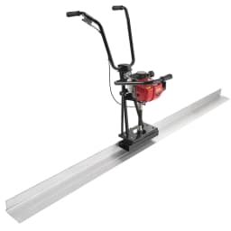 image-VEVOR Gas Concrete Power Screed, 8ft Aluminum Board Straight Edge Bar Set, 4 Stroke Cement Finishing Vibrating Motor with Height Adjustable Handles, High Efficient Concrete Tools 6500RPM