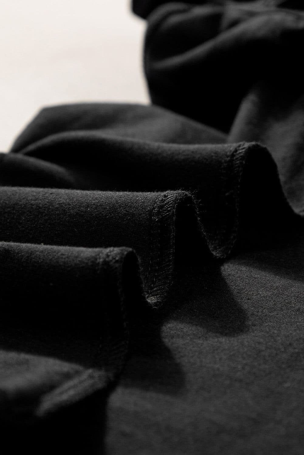 image-Black Ruffled Wide Straps Slim Tank Top