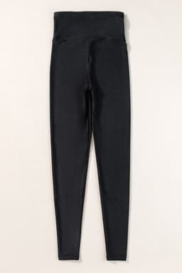 image-High Rise Tight Leggings with Waist Cincher - Black