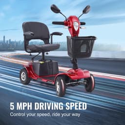 image-VEVOR Heavy-Duty 4 Wheel Mobility Scooter for Seniors 12 Mile Long Range 265LBS