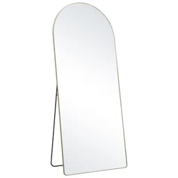 image-VEVOR Arched Full Length Mirror, 71'' x 30'', Large Free Standing Leaning Hanging Wall Mounted Floor Mirror with Stand Aluminum Alloy Frame, Full Body Dressing Mirror for Living Room Bedroom, Black