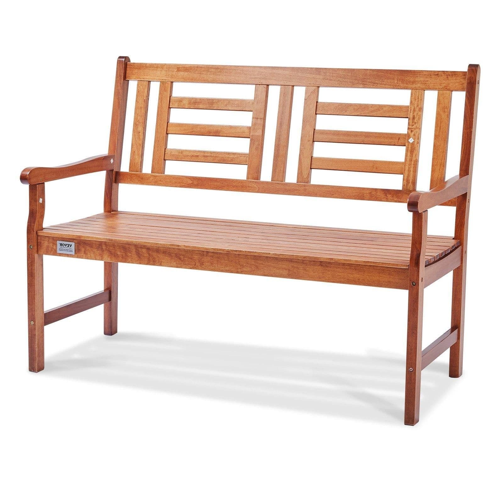 image-VEVOR Outdoor Bench, 48 inches Wood Garden Bench for Outdoors, Outdoor Garden Park Bench with Backrest and Armrests, 700 lbs Load Capacity Bench, Patio Bench for Garden, Park, Yard, Front Porch