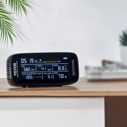 image-VEVOR Air Quality Monitor 9-IN-1, CO2, Temperature, Humidity, Formaldehyde TVOC AQI Tester, Professional PM2.5 PM10 PM1.0 Particle Counter for Indoor/Outdoor, Air Quality Meter w/Alarm Thresholds