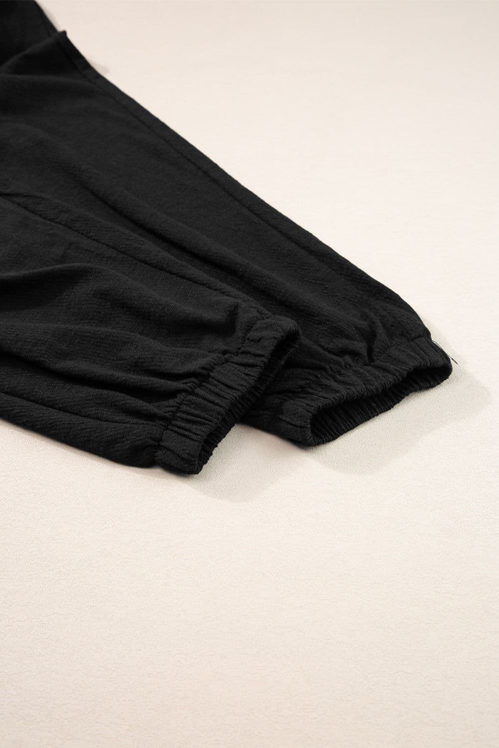 image-High Waist Shirred V Neck Jumpsuit - Sleeveless Sexy Design