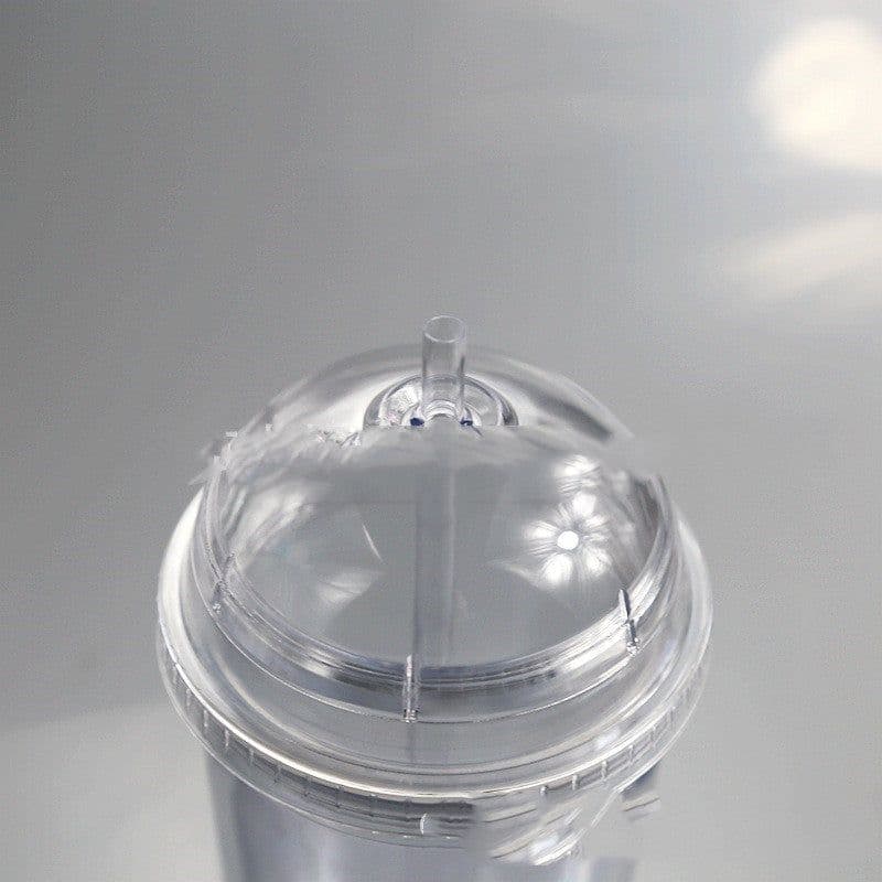 image-Double-layer Plastic 20oz Water Cup, Transparent Straw Cup, Custom Cup For Students