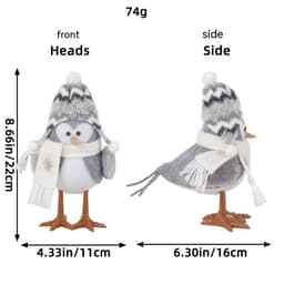 image-Jingchen Christmas Luminous Bird Christmas Gift Table Decorative Ornaments