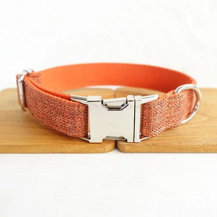 image-Personalized Dog Collar Customized Pet Collars Free Engraving ID Nameplate Tag Pet Accessory Suit Fiber Puppy Collars Leash