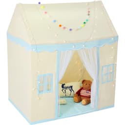 image-VEVOR Kids Play Tent, Kids Tent for Kids 1-5 Years Old, Toddler Tent with Mat and Tent Lamp, Tent for Kids with Windows for Indoor and Outdoor, Play House Castle Tent for Boys and Girls, Beige
