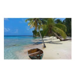 image-Coconut Trees Ocean Painting Flag Tapestry