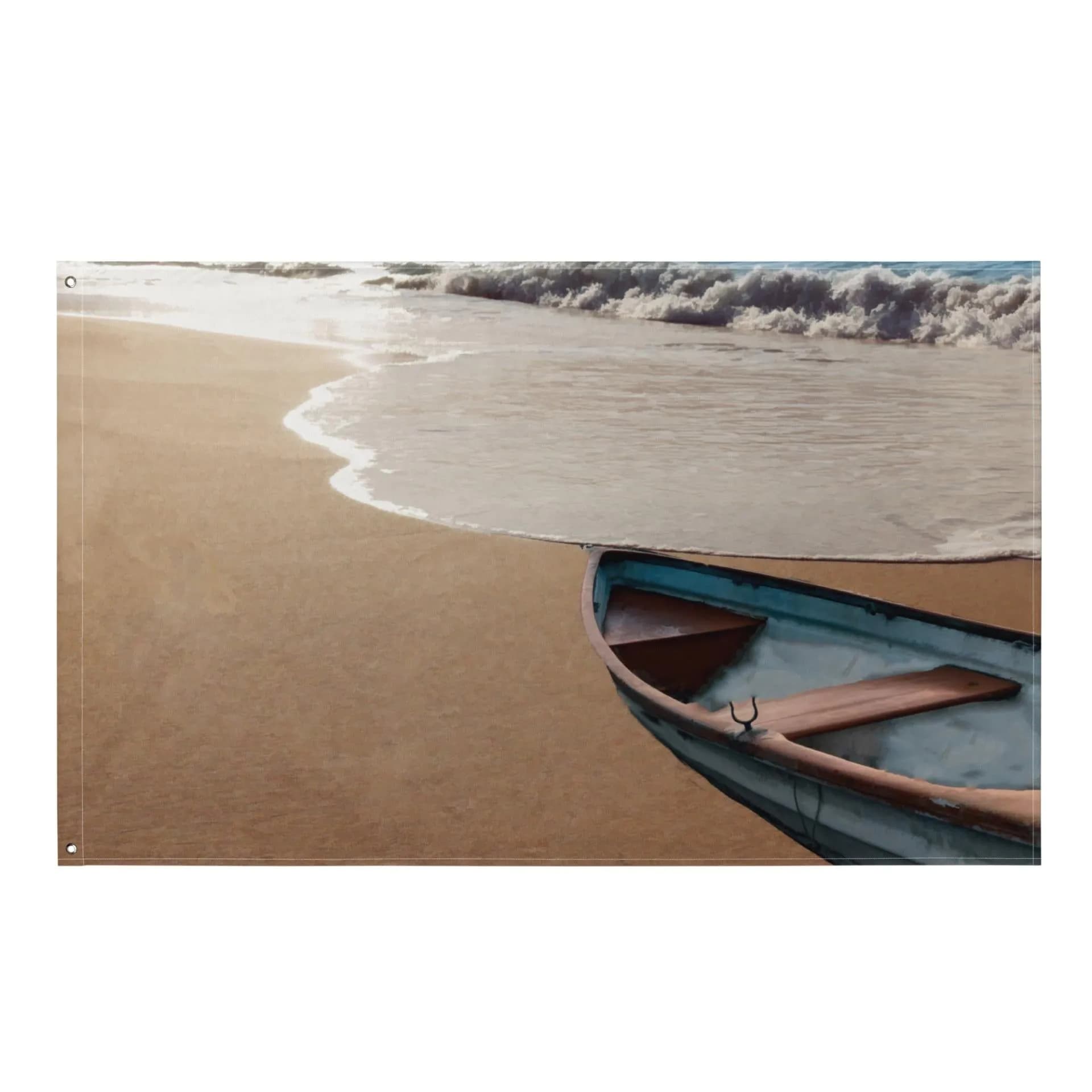 image-Ocean Paint Boat Painting Flag Tapestry