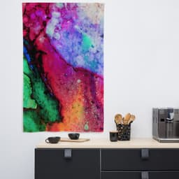 image-Red Blue Green Abstract Painting Flag Tapestry
