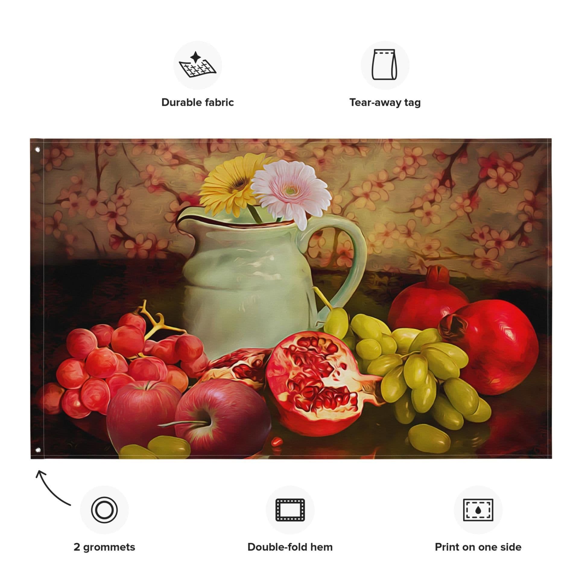 image-Fruits Painting 2 Flag Tapestry